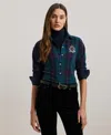 RALPH LAUREN WOMEN'S RELAXED-FIT BLACK WATCH PLAID SHIRT, REGULAR & PETITE