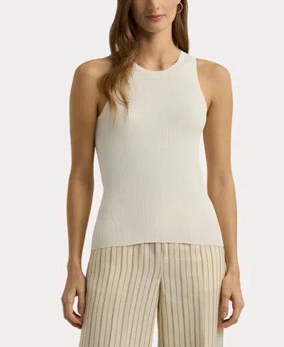 Ralph Lauren Women's Rib-knit Sweater Tank Top In Winter Cream