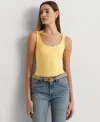 Ralph Lauren Cotton-blend Tank Top In Prmrs Ylw