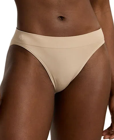 Lauren Ralph Lauren Women's Seamless Stretch Jersey High-rise Brief Underwear 4l0012 In Light Truffle