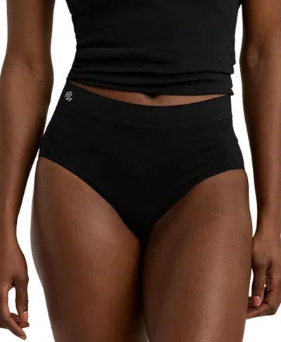 Ralph Lauren Women's Seamless Stretch Jersey High-rise Brief Underwear 4l0012 In Black