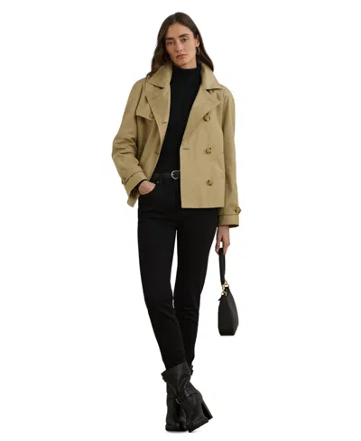 RALPH LAUREN WOMEN'S SHORT DOUBLE-BREASTED TRENCH COAT