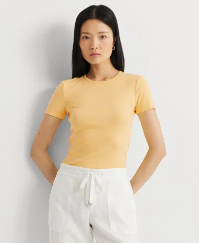 Lauren Ralph Lauren Women's Short-sleeve Crewneck Tee In Primrose Yellow