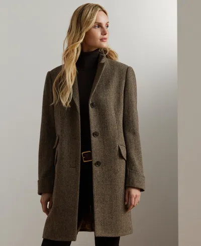 Ralph Lauren Women's Single-breasted Walker Coat In Broken Twill