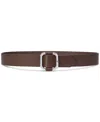 Ralph Lauren Women's Slide-buckle Leather Belt In Dark Mahogany