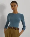 Ralph Lauren Women's Slim-fit Crewneck Tee In Blue Dusk