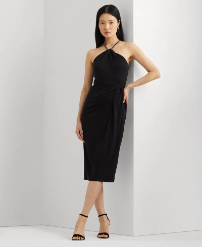 Lauren Ralph Lauren Women's Stretch Jersey Halter Dress In Black