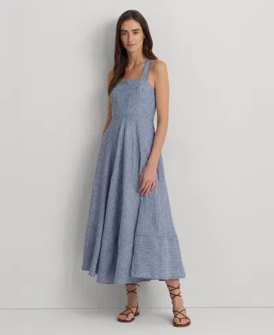 Lauren Ralph Lauren Women's Striped Fit & Flare Dress In Blue,white