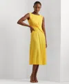 Ralph Lauren Twist-front Jersey Dress In Primrose Yellow