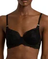 Ralph Lauren Women's Unlined Lace Full Coverage Bra 4l0026 In Black