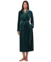 Ralph Lauren Women's Velvet Shawl-collar Robe In Emerald