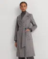 Ralph Lauren Women's Wool-blend Belted Wrap Coat In Light Heather