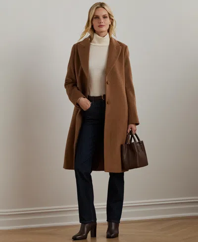 Ralph Lauren Women's Single-breasted Stand-collar Maxi Coat In New Vicuna