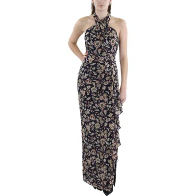 Ralph Lauren Womens Chiffon Floral Evening Dress In Multi