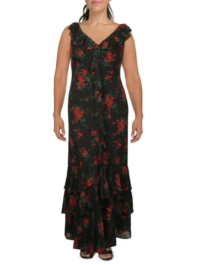 Lauren Ralph Lauren Womens Chiffon Long Evening Dress In Multi