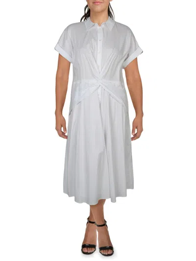 Ralph Lauren Womens Daytime Midi Shirtdress In White