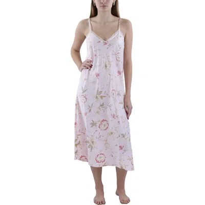 Ralph Lauren Womens Double Strap Satin Nightgown In Multi