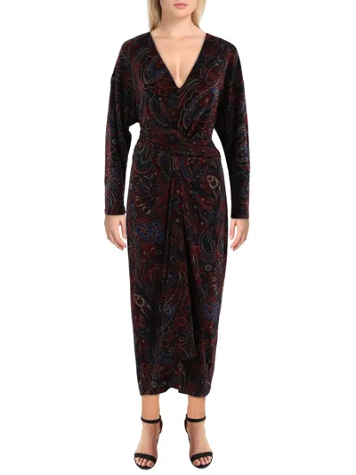 Ralph Lauren Womens Drapey Long Maxi Dress In Red