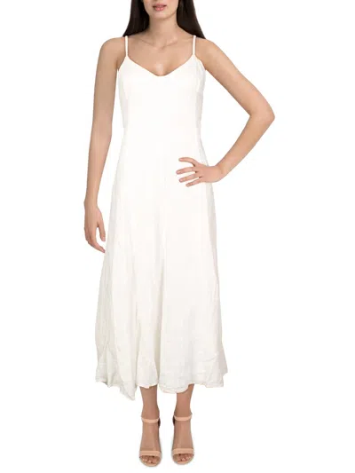Lauren Ralph Lauren Womens Embroidered Long Maxi Dress In White