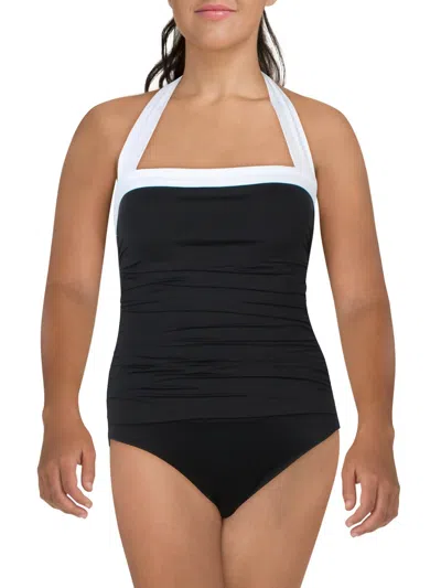 Ralph Lauren Bel Air One-piece Swimsuit In Dark Navy