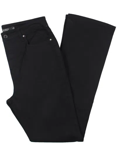 Lauren Ralph Lauren Womens High Rise Stretch Bootcut Jeans In Black