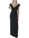 Ralph Lauren Sleeveless Pinched-waist Gown In Black