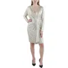 RALPH LAUREN WOMENS KNEE LENGTH METALLIC MINI DRESS