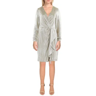 Ralph Lauren Womens Knee-length Surplice Cocktail And Party Dress In Multi