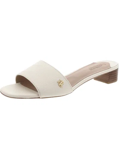 Ralph Lauren Womens Leather Slide Sandals In Multi
