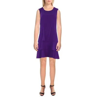 Ralph Lauren Womens Mini Ruffled Shift Dress In Multi