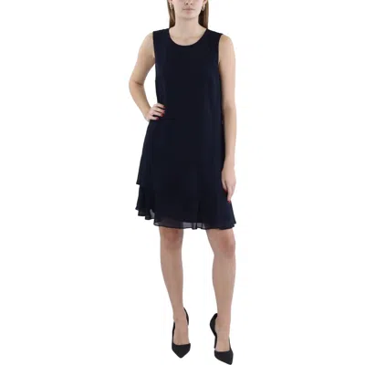 Ralph Lauren Womens Mini Sleeveless Shift Dress In Blue
