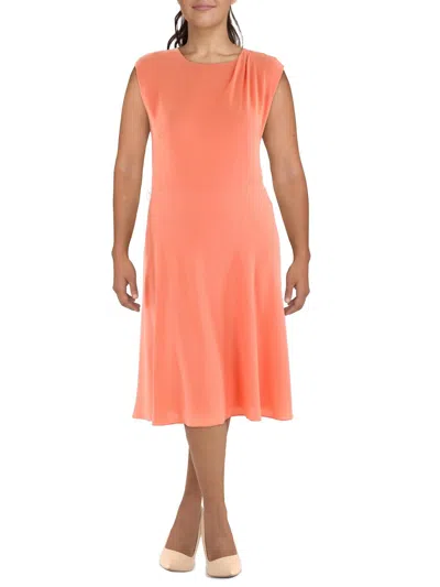 Lauren Ralph Lauren Womens Office Career Midi Dress In Pink