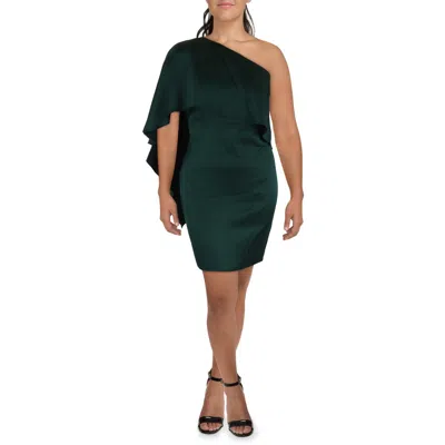 Ralph Lauren Womens One Shoulder Above Knee Sheath Dress In Multi