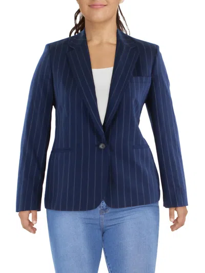 Lauren Ralph Lauren Blue Long Sleeve Single 2024 Button Blazer Career Women's