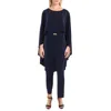 Ralph Lauren Womens Poncho Sleeve Ankle Leg Jumpsuit In Blue