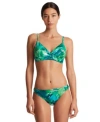 Ralph Lauren Womens Printed Twist Front Bikini Top Twisted Side Tab Bottoms In Cartago Palms