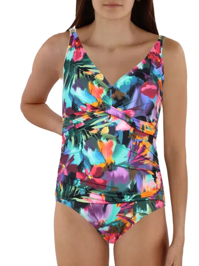 Lauren Ralph Lauren Womens Printed Underwire One-piece Swimsuit In Multi