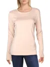 Ralph Lauren Womens Round Neck Long Sleeves T-shirt In Pale Rose