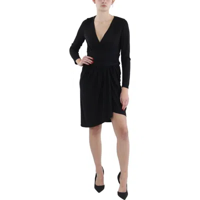 Ralph Lauren Womens Ruched Polyester Cocktail And Party Dress In Black