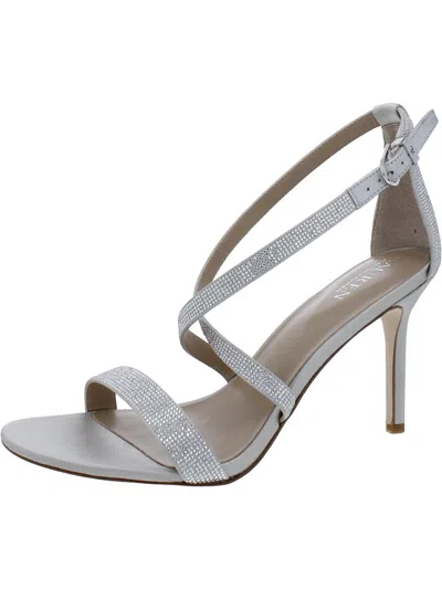 Lauren Ralph Lauren Womens Satin Rhinestone Pumps In Silver