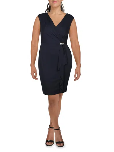 Lauren Ralph Lauren Womens Semi-formal Above-knee Shift Dress In Blue