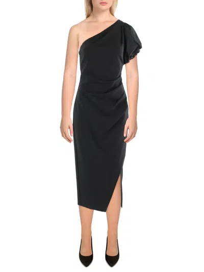 Lauren Ralph Lauren Womens Semi-formal Midi Cocktail And Party Dress In Black