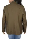 Ralph Lauren Womens Slub Office Double-breasted Blazer In Green