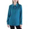 Ralph Lauren Classic Fit Satin Charmeuse Shirt In Blue