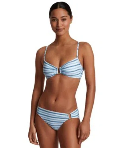 Lauren Ralph Lauren Womens Striped Bikini Top Bottoms In Blue