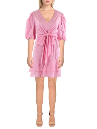 Lauren Ralph Lauren Womens Summer Above-knee Babydoll Dress In Pink
