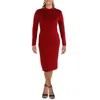 Ralph Lauren Womens Turtleneck Ribbed Knit Sweaterdress In Multi