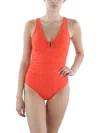 RALPH LAUREN WOMENS UNDERWIRE NYLON ONE-PIECE SWIMSUIT