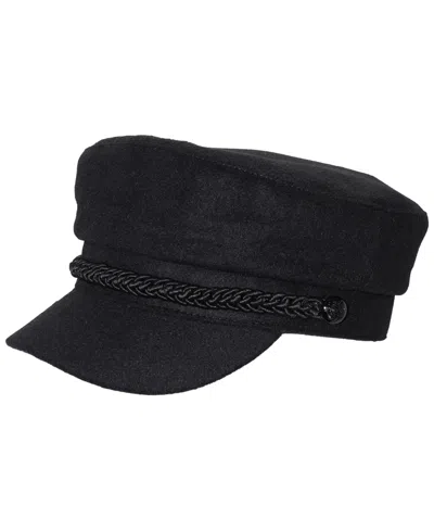 Lauren Ralph Lauren Wool Brim Cap In Black
