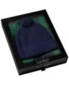 Ralph Lauren Woven Scarf And Knit Hats In Green Plaid